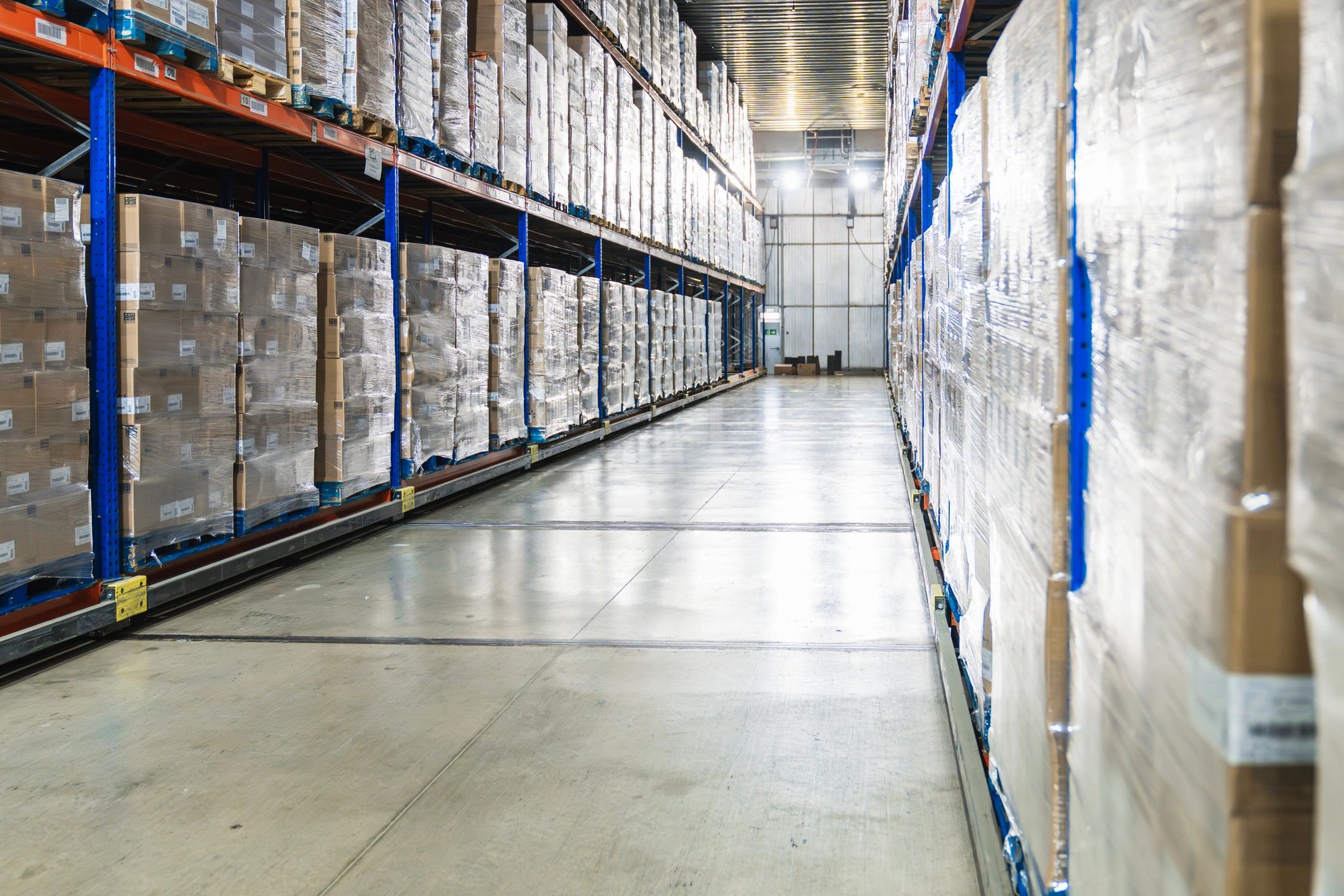 Warehouse logistics and fulfillment operations with pallets
